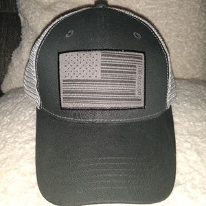 American Flag Barcode Snapback Hat
